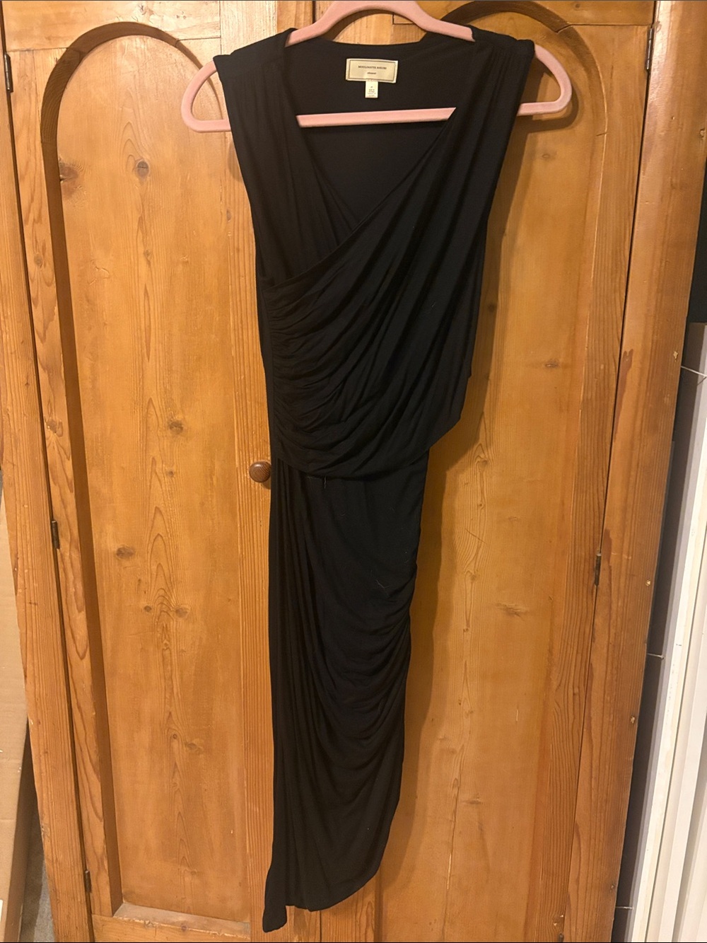 Moulinette Soeurs Black Draped Asymmetrical Dress